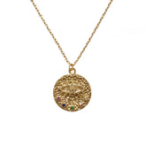Kerry Evil Eye Rainbow  Disc Necklace